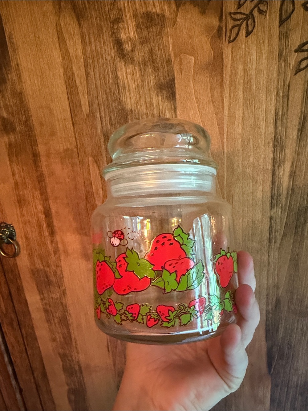 Vintage Strawberry Shortcake Glass Canister Jar Set 1980 - Picture 9 of 10